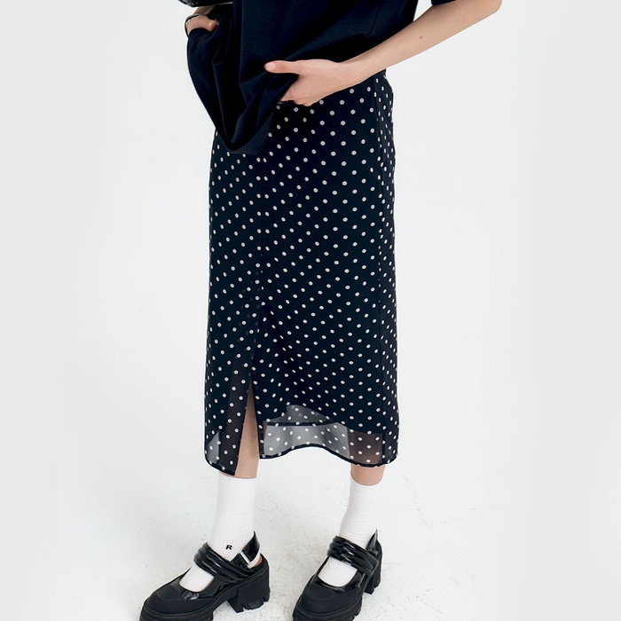 24 Summer_ Navy Dot Skirts [예약]데일리 여성의류